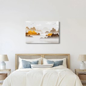 Kép - Hegyek a ködben (90x60 cm)