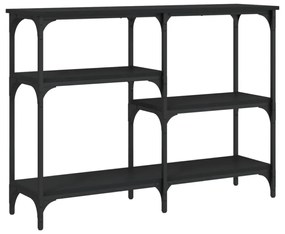 fekete szerelt fa tálalóasztal 102x29x75 cm