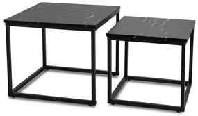 Dohányzóasztal fekete márvány szett JUNO