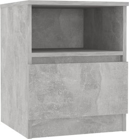 vidaXL betonszürke szerelt fa éjjeliszekrény 40 x 40 x 50 cm