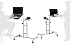 Állítható asztal GLEN 87x67 cm fehér