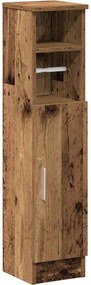 vidaXL antik fa színű fürdőszobaszekrény tekercstartóval 20,5x22x90 cm