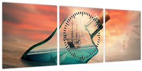 Kép - Élet a palack (órával) (90x30 cm)