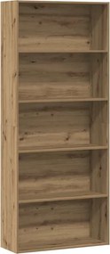 vidaXL kézműves tölgy színű szerelt fa könyvszekrény 80 x 30 x 189 cm