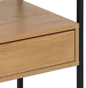 ZEIN éjjeli szekrény, tölgy/fekete