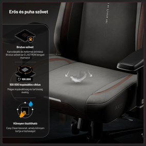 Gamer szék szövet szürke, Normal: Diablo X.Eye Prime Stone Grey
