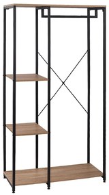 Intenso Home ruhafogas polcokkal 90 x 167cm sonoma tölgy | Előszobai ruhatároló cipőtartóval / nyitott gardrób