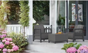 Szürke műanyag kerti fotel szett 2 db-os Scandi Linea – Keter