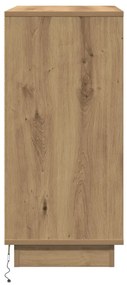 Éjjeli Asztal LED-del, Műgyanta Tölgy 71x34,5x75 cm
