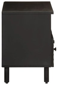 fekete tömör mangófa TV-szekrény 70 x 33 x 46 cm