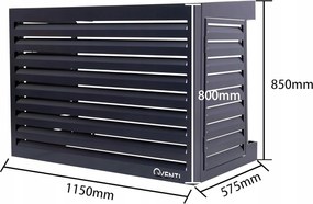 Qventi Klímavédő antracit/szürke S méret 100 x 50 x 75 cm