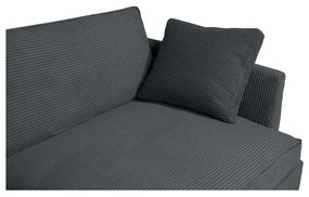 Szürke kordbársony kanapé 266 cm Mobby – Scandic