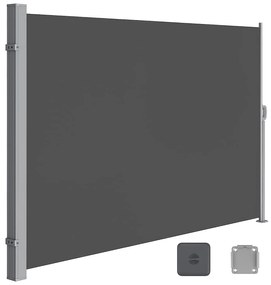 Oldalsó napellenző, 180 x 450 cm, füstszürke