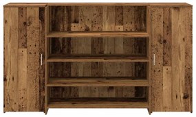 recepciós pult antik fa 180x50x103,5 cm szerelt fa
