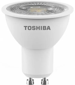 LED lámpa , égő , szpot ,  GU10 foglalat , 7 Watt , 36° , meleg fehér , dimmelhető , TOSHIBA , 5 év garancia