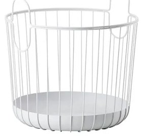 Inu fehér fém tárolókosár, ø 40,6 cm - Zone
