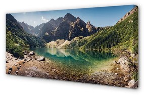 Canvas képek hegyi tó 140x70 cm