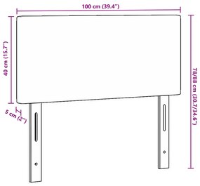 Fejtámla Egyszerű Szürke Zöld 100 cm Zsenília Szövet
