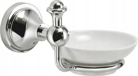 Nevis szappantartó, kerámia, króm