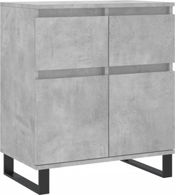 vidaXL betonszürke szerelt fa tálalószekrény 60 x 35 x 70 cm