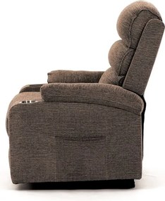 Elektromos TV és Relaxfotel Barna Szörvet Kárpittal. TV-S8348 CRM2