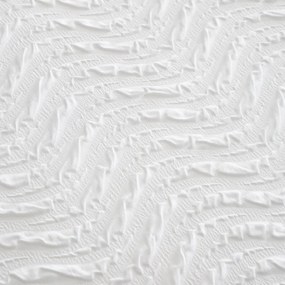 Fehér kétszemélyes krepp ágyneműhuzat 200x200 cm Heatset Wave – Catherine Lansfield
