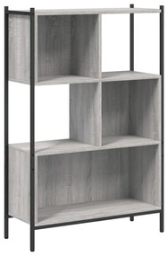 szürke sonoma színű szerelt fa könyvespolc 72x28x109 cm