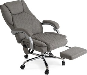 Forgószék masszírozó funkcióval, fűthető funkcióval, szürke színben, szövet kárpittal. GIORGIO