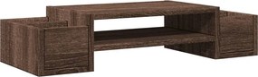 vidaXL barna tölgy szerelt fa monitorállvány tárolóval 70 x 27 x 15 cm