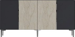 Poli 150 - Anthracite, Travertine, Silver