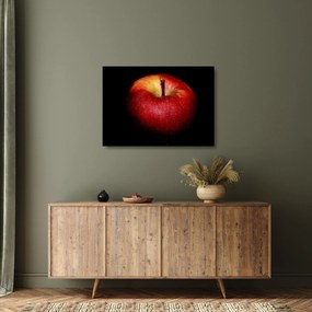 Az alma képe és a fekete háttér (üvegen) (70x50 cm)