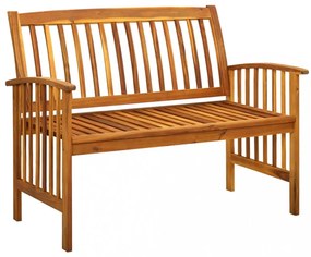 tömör akácfa kerti pad párnával 119 cm