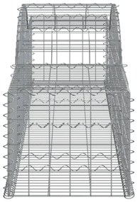 17 db íves horganyzott vas gabion kosár 300x50x40/60 cm