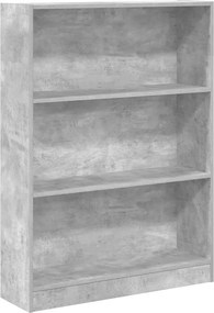 vidaXL betonszürke szerelt fa könyvespolc 80 x 24 x 109 cm