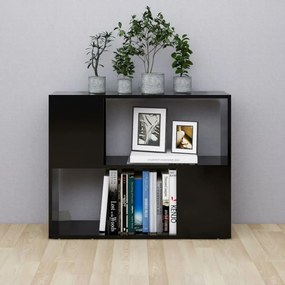 fekete szerelt fa TV-szekrény 80 x 24 x 63 cm