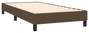 sötétbarna szövet ágykeret matrac nélkül 100x200 cm