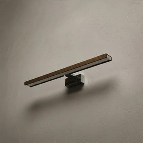 Brilagi -LED Fürdőszobai LED tükörvilágítás 3 az 1-ben WOODY MIRROR LED/12W/230V IP44 króm/tölgy-dió