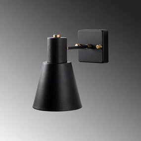 Fekete-aranyszínű fali lámpa ø 14 cm Funnel – Opviq lights