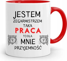 Piros Óramester Bögre A Munka Öröm A fényképes nyomtatással