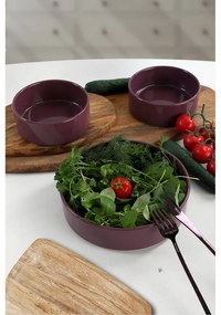 3 db-os lila kerámia tálka szett, ø 21 cm - My Ceramic