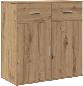 vidaXL Széf fiókkal Artisan tölgy 78 x 38 x 80 cm Faanyag