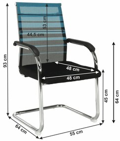 Konferencia szék Ertozinenca (kék + fekete) . 1116318