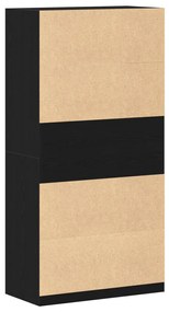 Fekete Tölgy Ruhásszekrény 100 x 50 x 200 cm - MDF-ből készült