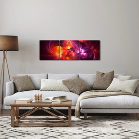 Modern absztrakció képe (órával) (90x30 cm)
