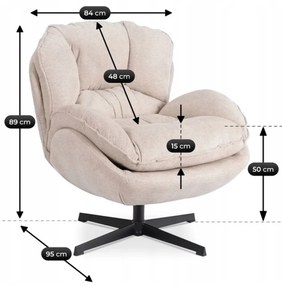 Krémszínű Pihenőfotel. ROSA