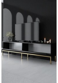 TV szekrény Lord - Black, Gold