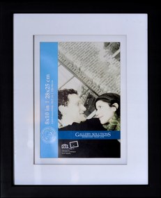 Klasszikus képkeret 13x18 cm, fekete fából, akasztható vagy állítható