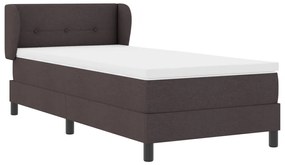 Boxspring Ágy Mattal Sötétbarna 80x200 cm Szövet