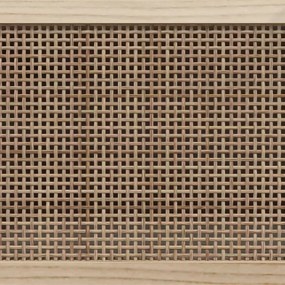 barna fenyőfa és természetes rattan TV-szekrény 105x30x40 cm
