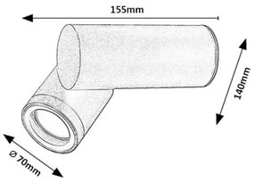 Rabalux 77110 - Kültéri fali lámpa ENOL 1xGU10/35W/230V IP44